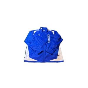 Under Armour Track Jacket Mens Xlg ‎ Full-Zip Blue White Windbreaker WV  MSU